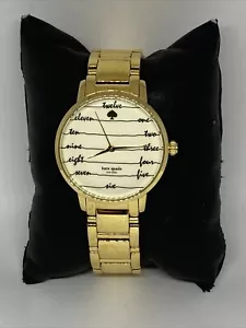Kate Spade KSW1060 Women's Gold Stainless Steel Analog Cream Dial Watch JK827 - Picture 1 of 12