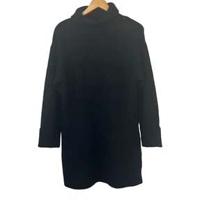 Topshop Womens Size 0-2 Black Turtleneck Mini Sweater Dress - Sz 0-2 - Picture 1 of 9