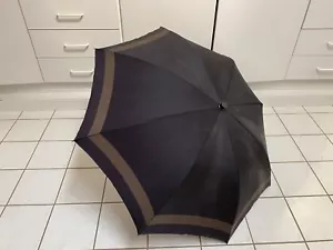 Ombrello vintage, nero con bordura - Foto 1 di 2