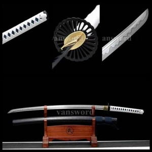 Handmade 9260 Spring Steel Japanese Samurai Sword Katana Full Tang Sharp Black . - Picture 1 of 9
