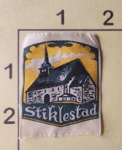 Stiklestad Norway Patch Vintage Woven Sew On Rectangle - Picture 1 of 1