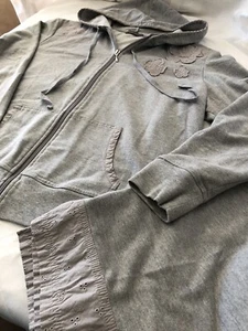 Laura Scott Active Wear Set Grey With Appliqués - Picture 1 of 11