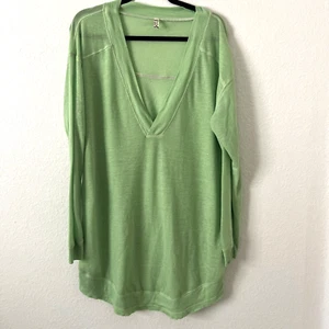 Camisa túnica Intimately Free People talla M verde lima vestido acogedor suave ropa de salón - Imagen 1 de 9