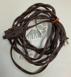Cable de alimentación de extensión dividido de 3 vías de dos clavijas marrón 11’ electrónica reciclado - Imagen 1 de 8