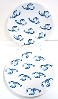 Studio Nova Y0723 Lobster Blue 12 1/4" Chop Plate Round Platter Qty 2 - Image 1 of 4