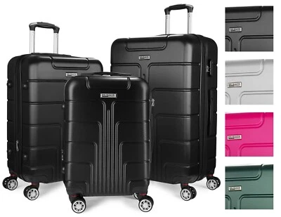 Valigia Miami Trolley Rigido in ABS 4 Ruote Medio Grande o Valigie Set di 3 - Immagine 1 di 4