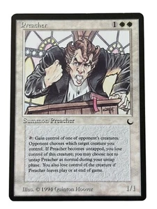 MTG Preacher The Dark Near Mint NM Regular Vintage Old School Magic - Picture 1 of 2