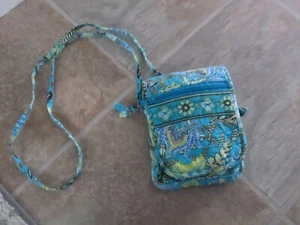 Vera Bradley Crossbody Hipster Quilted Paisley Teal Peacock Green Purse - Picture 1 of 12