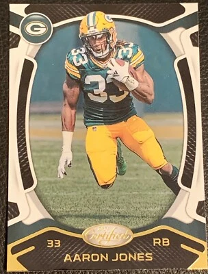 2021 PANINI CERTIFIED AARON JONES GREEN BAY PACKERS #72 BASE CARD MINT - Image 1 of 2