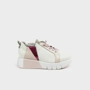 Deportivo Davinia en piel tricolor rosa-Mujer - Imagen 1 de 3
