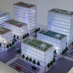 Modelo a escala 1/150 N City Street View escena exhibición modelo arquitectónico - Imagen 1 de 31