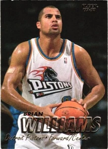 1997 98 Fleer Card #227 Brian Williams Detroit Pistons NBA Basketball - Picture 1 of 2