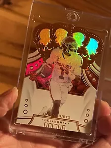 Jalen Hurts RC Oklahoma / Eagles Crown Royale Die Cut 2020 Panini Chronicles #53 - Picture 1 of 14