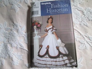 Simplicity Pattern 5724 Fashion Historian Ball Dress New Size 6,8,10,12 - Picture 1 of 2
