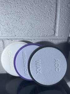 ACC Buffing Polish Cutting Pads Made in Germany Coarse Medium Cut Wax 5" 125mm - Picture 1 of 2