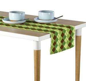 Green & Brown Argyle Plaid Table Runners - Assorted Sizes - Picture 1 of 1