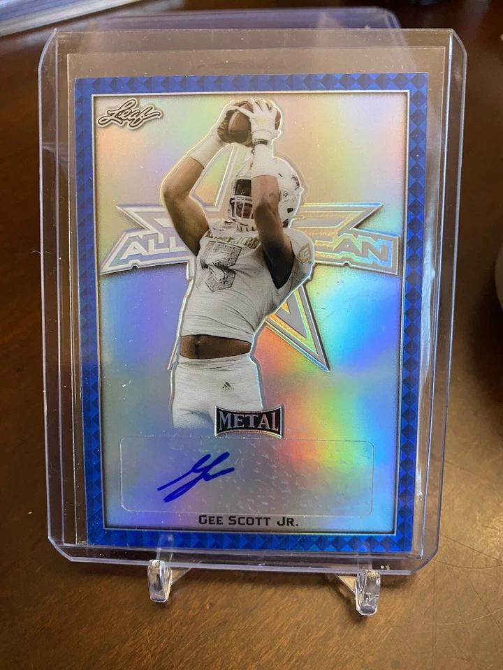 2020 Leaf All-American Bowl GEE SCOTT Jr #10/20 Blue Etch Auto OHIO STATE - Image 1 of 1