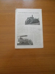 1924 ALCUNI TIPI RECENTI DI COMPRESSORI STRADALI MARSHALL RUSTON AVELING CHASERI - Picture 1 of 1