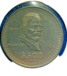 CINCO DE MAYO SALE EVENT BEGINS: MEXICO 1987 $500 PESO COPPER/NICKEL COIN KM#529 - Picture 1 of 3
