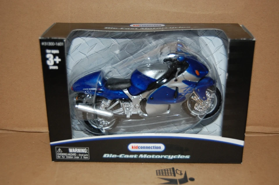 Kid Connection 铃木 GSX 1300R 1: 18 比例压铸摩托车蓝色 — 第 1/1 张图片