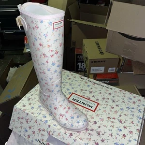 Love Shack Fancy x Hunter Boot Original Tall Rain Boot Sunrise Patchwork size 9 - Picture 1 of 3