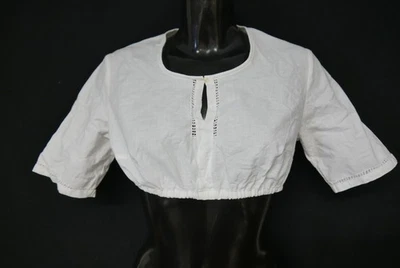 Gr.42 Dirndlbluse weiß Bluse für Dirndl Grete Gössl Baumwolle Lochmuster B11135 - Bild 1 von 4