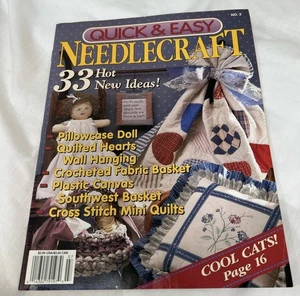 Quick & Easy Needlecraft Pattern Magazine #2 May June 1992 Plastic Canvas Quilt - Imagen 1 de 16