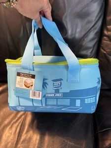Trader Joe's Mini Insulated Bag in Blue - Great for Lunch, Insulated Cooler Tote - Picture 1 of 2