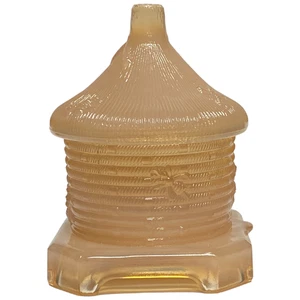 Tarro de miel Boyds Crystal Art Glass Rosie Pink Beehive con tapa 1999 - Imagen 1 de 7