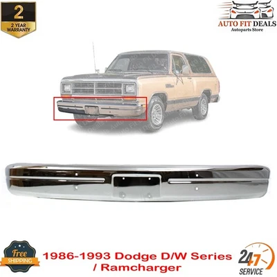 Barra frontal parachoques acero cromado para Dodge serie D/W 1986-1993/Ramcharger Foto 1 de 4