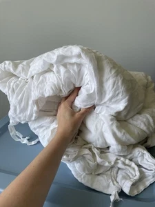 Brooklinen weiß 100% Leinen King Bettbezug extrem weich Top Zustand - Bild 1 von 13