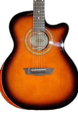 NECK CRACK - Washburn G10CE Comfort Grand Auditorium Acoustic-Elec Guitar #R5107 - Image 1 of 4