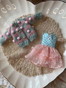 Blythe doll Clothes, outfit custom doll blythe, Blythe sweater and Pink Dress - Imagen 1 de 1