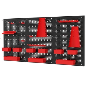 9-Bin Teile Rack Organizer Lochwand Wand Organizer mit Hammer Racks Werkzeughalter - Bild 1 von 10