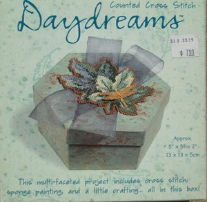Dimensions Daydreams Counted Cross Stitch Keepsake Box Leafy Whisper 72612 NIP - Picture 1 of 4