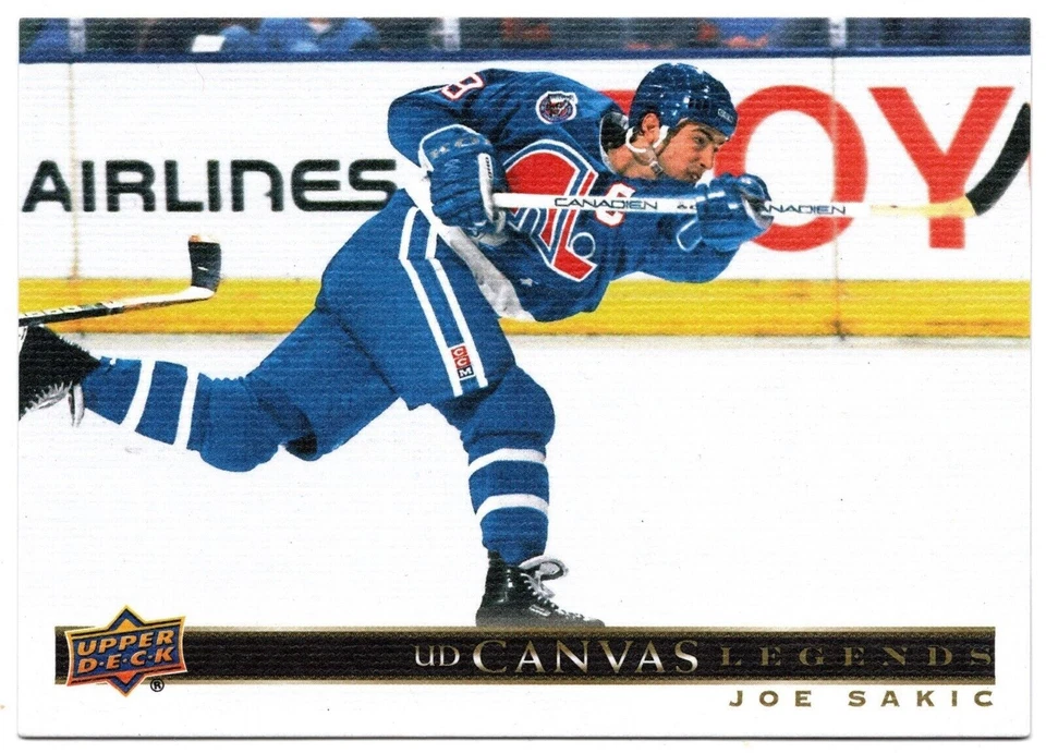 2020-21 SP Signature Edition Legends UD Canvas JOE SAKIC #C-53 Quebec Nordiques - Image 1 of 1