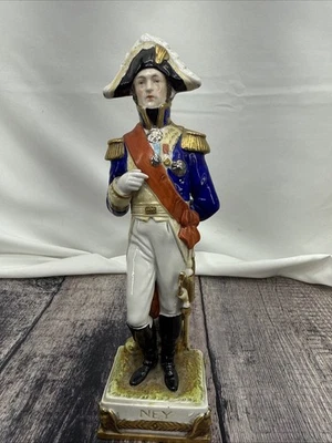 Vintage Antique German Scheibe Alsbach Napoleon GENERAL NEY Statue Figurine - Image 1 of 4