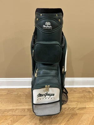 Nova Bolsa de Golfe Rara Vintage Couro Macgregor Verde e Branca com Capa de Chuva - Imagem 1 de 4