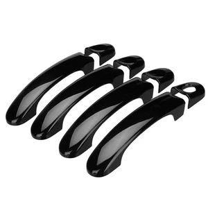 Outside Door Handle Caps Lid Covers Gloss Black for VW Transporter T5 T6 2003-09 - Picture 1 of 5
