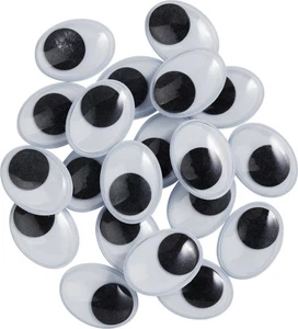 VBS 20 ojos oscilantes ovalados 20 mm ojos de calavera móviles ojos artesanales manualidades - Imagen 1 de 7