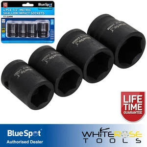 BlueSpot Shallow Impact Steckschlüsselsatz 1/2" Antrieb metrisch 17-24 mm 4-teilig 38 mm Länge - Bild 1 von 4
