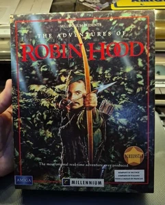 ROBIN HOOD GAME X COMMODORE AMIGA SU FLOPPY DISK BOX ORIGINALE (ENG-ITA-DEU-FRA) - Zdjęcie 1 z 20