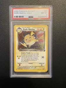 PSA 8 NM-MINT ⭐️ Dark Raichu 83/82 Holo Rare 2000 Team Rocket Pokemon Card - Picture 1 of 2