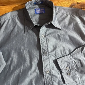 Pendleton Shirt Men's Medium Grey Button Front Western Casual Lightweight *SEE - Picture 1 of 10