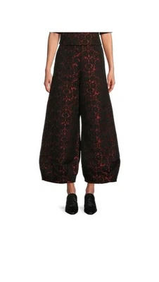 Pantalón Bryn Walker Rosa Nera Brocado Linterna Frente Plano Pierna Ancha Cónica XXL $190 Foto 1 de 4