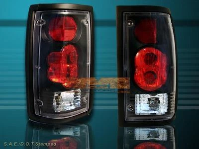 86-93 MAZDA B2000 B2200 B2600 TAIL LIGHTS BLACK LAMPS 92 91 90 89  - Image 1 of 2