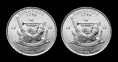 2002 P+D Tennessee BU Washington Statehood Quarter Set from U.S. Mint Rolls - Image 1 of 2