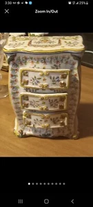 Rare 18th Century pottery Antique French hand painted mini Dresser  - Picture 1 of 10