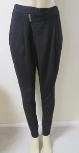 Women's Helmut Lang Pants Size 10 Black Wrap Waist w/Jogger Hem - Picture 1 of 20