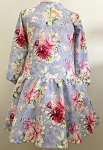 Winterkleid Übergang Kleid Gr 152 / 158 Pfingstrose Handmade ⭐️ MIAMO Neu 🐭❣️♥️ - Bild 1 von 1